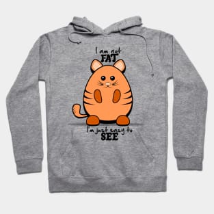 Chubby Cat - "I'm Not Fat, I'm Just Easy to See." Hoodie